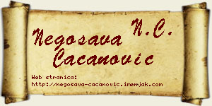 Negosava Cacanović vizit kartica